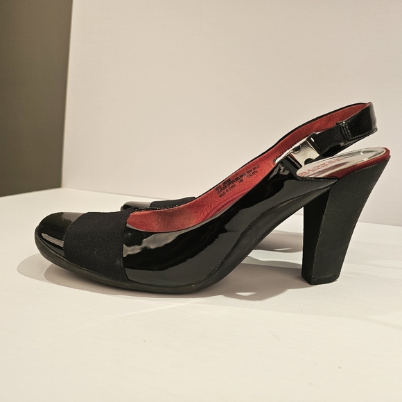 Kenneth Cole Reaction black slingback heel shoes size 10M US - Picture 5 of 11